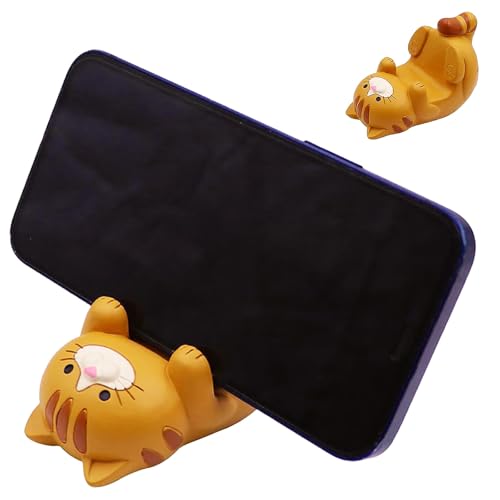 GmwyCzV Katzen Handy Ständer, 8 x 6 x 4.5 cm Funny Cat Holder Katze, Universal-Handyhalter Hergestellt aus Harzmaterial, Handyhalterung Geeignet für Schlafzimmer, Arbeitszimmer, Schulen (Kaffeefarbe) GmwyCzV Katzen Handy Ständer, 8 x 6 x 4.5 cm Funny Cat Holder Katze, Universal-Handyhalter Hergestellt aus Harzmaterial, Handyhalterung Geeignet für Schlafzimmer, Arbeitszimmer, Schulen (Kaffeefarbe) von GmwyCzV