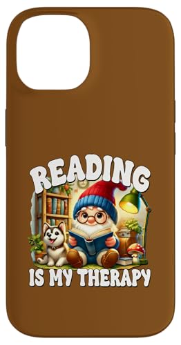 Cute Dog And Book Gnome For Teacher Reading Is My Therapy Hülle für iPhone 14 Cute Dog And Book Gnome For Teacher Reading Is My Therapy Hülle für iPhone 14 von Gnome Book Reading Accessories For Book Lovers