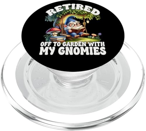 Funny Retirement Saying For Garden Lover With Teacher Gnome PopSockets PopGrip für MagSafe von Gnome Book Reading Accessories For Book Lovers
