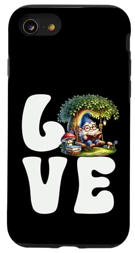 Love Reading Graphic For Women Men Kids Funny Book Gnome Hülle für iPhone SE (2020) / 7 / 8 von Gnome Book Reading Accessories For Book Lovers