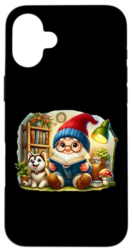 Read A Book Gnome Graphic For Women Men Kids Cute Husky Hülle für iPhone 16 Plus Read A Book Gnome Graphic For Women Men Kids Cute Husky Hülle für iPhone 16 Plus von Gnome Book Reading Accessories For Book Lovers