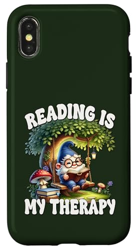 Reading Is My Therapy Funny Saying For Bookworm Cute Gnome Hülle für iPhone X/XS Reading Is My Therapy Funny Saying For Bookworm Cute Gnome Hülle für iPhone X/XS von Gnome Book Reading Accessories For Book Lovers