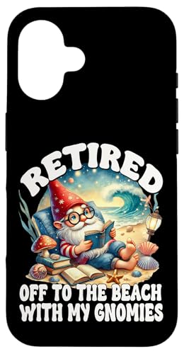 Retired Beach Gnome For Teacher Summer Retirement Saying Hülle für iPhone 16 Retired Beach Gnome For Teacher Summer Retirement Saying Hülle für iPhone 16 von Gnome Book Reading Accessories For Book Lovers