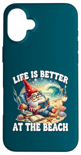 Summer Break Teacher Gnome Life Is Better At The Beach Hülle für iPhone 16 Plus Summer Break Teacher Gnome Life Is Better At The Beach Hülle für iPhone 16 Plus von Gnome Book Reading Accessories For Book Lovers