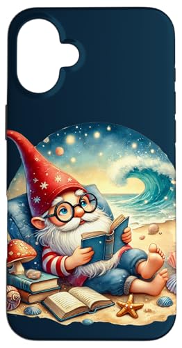 Teacher Summer Gnome Dad Reading A Book On The Beach Lover Hülle für iPhone 16 Plus Teacher Summer Gnome Dad Reading A Book On The Beach Lover Hülle für iPhone 16 Plus von Gnome Book Reading Accessories For Book Lovers