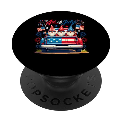 4th Of July US Flag Three Gnomes Sunglasses On Pickup Truck PopSockets Klebender PopGrip 4th Of July US Flag Three Gnomes Sunglasses On Pickup Truck PopSockets Klebender PopGrip von Gnomes 4th Of July Costume