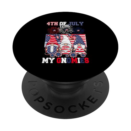 4th Of July With My Gnomies Three Gnomies Proud US Flag PopSockets Klebender PopGrip 4th Of July With My Gnomies Three Gnomies Proud US Flag PopSockets Klebender PopGrip von Gnomes 4th Of July Costume