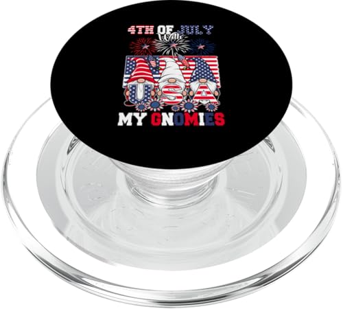 4th Of July With My Gnomies Three Gnomies Proud US Flag PopSockets PopGrip für MagSafe 4th Of July With My Gnomies Three Gnomies Proud US Flag PopSockets PopGrip für MagSafe von Gnomes 4th Of July Costume