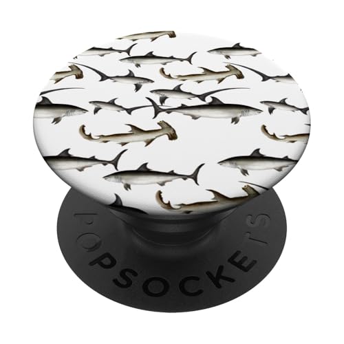 Hai-Muster, Ozean-Design PopSockets Klebender PopGrip von Gnosis Picture Archive