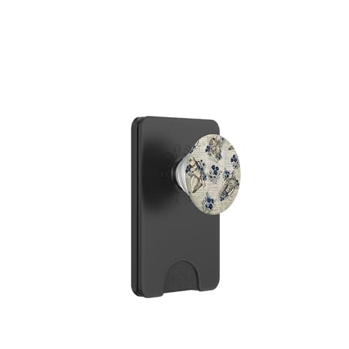 Kardiologie Herz Anatomie mit blauem Blumenmuster PopSockets PopWallet für MagSafe von Gnosis Picture Archive