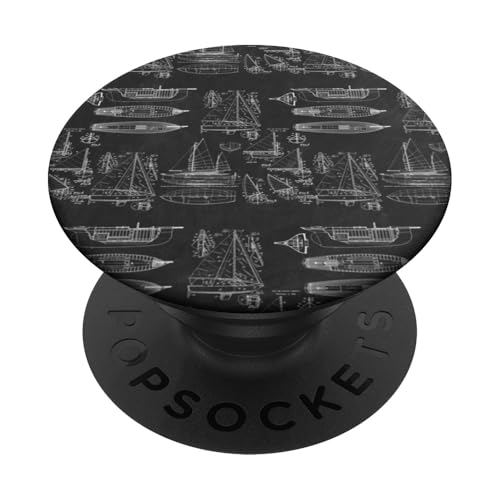 Segel-Themen-Diagramme von Segelbooten PopSockets Klebender PopGrip von Gnosis Picture Archive