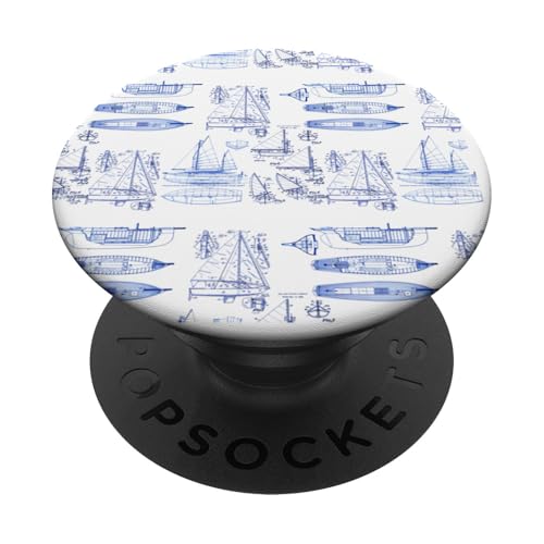 Segel-Themen-Diagramme von Segelbooten PopSockets Klebender PopGrip von Gnosis Picture Archive