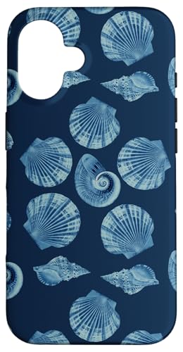 Strand-Designs mit marineblauen Muscheln Hülle für iPhone 16 Strand-Designs mit marineblauen Muscheln Hülle für iPhone 16 von Gnosis Picture Archive