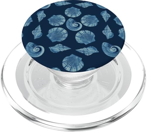 Strand-Designs mit marineblauen Muscheln PopSockets PopGrip für MagSafe von Gnosis Picture Archive