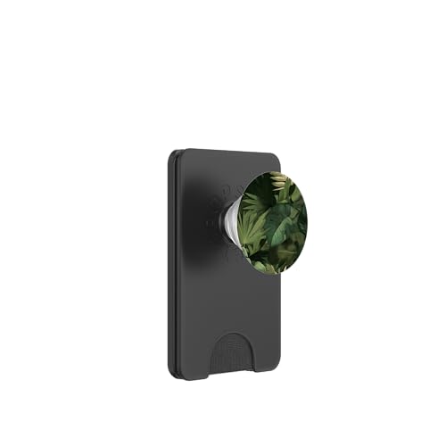 Tropisches Dschungel-Thema, grünes Laub-Design PopSockets PopWallet für MagSafe von Gnosis Picture Archive