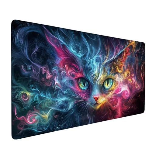 Abstrakt Mauspad XXL 1000 x 500 x 3 mm Groß Gaming Mauspad Katze Design Vernähte Kanten, mit rutschfeste Gummiunterseite, Verbessert Mouse Präzision und Geschwindigkeit für Gaming Laptop Büro X-93 Abstrakt Mauspad XXL 1000 x 500 x 3 mm Groß Gaming Mauspad Katze Design Vernähte Kanten, mit rutschfeste Gummiunterseite, Verbessert Mouse Präzision und Geschwindigkeit für Gaming Laptop Büro X-93 von Gnulguxo
