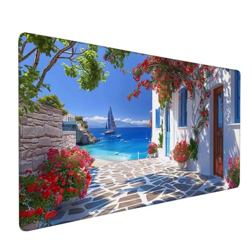 Blau Mousepad XXL 700 x 300 x 3 mm Gaming Mousepad Landschaft Large rutschfeste Schreibtischunterlage mit Wasserdichter Oberfläche Großer Erweiterte Schreibtisch Schutz Für PC Home Office Deko X-330 Blau Mousepad XXL 700 x 300 x 3 mm Gaming Mousepad Landschaft Large rutschfeste Schreibtischunterlage mit Wasserdichter Oberfläche Großer Erweiterte Schreibtisch Schutz Für PC Home Office Deko X-330 von Gnulguxo