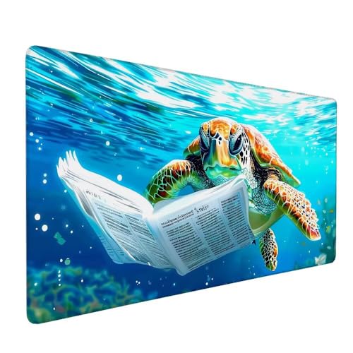 Blau Mousepad XXL 900 x 300 x 3 mm Gaming Mousepad MeeresschildkröTen Large rutschfeste Schreibtischunterlage mit Wasserdichter Oberfläche Schreibtisch Schutz Für PC Laptop Home Office Deko X-785 Blau Mousepad XXL 900 x 300 x 3 mm Gaming Mousepad MeeresschildkröTen Large rutschfeste Schreibtischunterlage mit Wasserdichter Oberfläche Schreibtisch Schutz Für PC Laptop Home Office Deko X-785 von Gnulguxo
