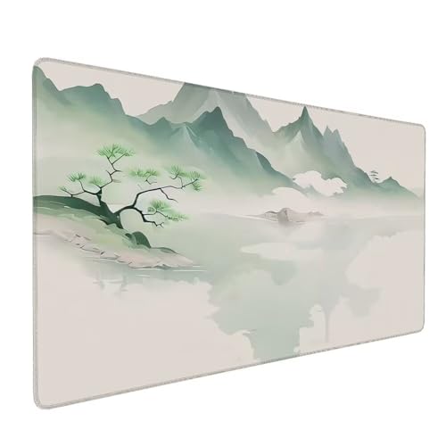 Einfachheit Mauspad XXL 1000 x 500 x 3 mm Groß Gaming Mauspad Landschaft Design Vernähte Kanten, rutschfeste Gummiunterseite, Mouse Präzision und Geschwindigkeit für Gaming Laptop Büro Zuhause X-290 von Gnulguxo