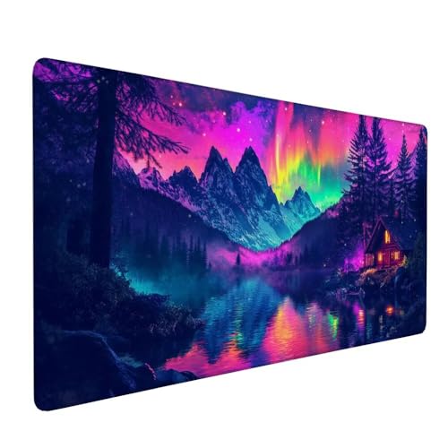 Farbe Mauspad XXL 600 x 300 x 3 mm Groß Gaming Mauspad Aurora Design Vernähte Kanten, Rutschfeste Gummiunterseite, Verbessert Mouse Präzision und Geschwindigkeit für Gaming, Laptop Büro, Zuhause X-557 Farbe Mauspad XXL 600 x 300 x 3 mm Groß Gaming Mauspad Aurora Design Vernähte Kanten, Rutschfeste Gummiunterseite, Verbessert Mouse Präzision und Geschwindigkeit für Gaming, Laptop Büro, Zuhause X-557 von Gnulguxo