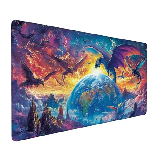 Gaming Mauspad Farbe, Drachen Mauspad xxl 800 x 300 x 3 mm Gaming Mousepad Desk Mat, Schreibtisch Protector Matte mit Anti-Rutsch Basis, wasserdicht langlebig für Büro, Zuhause, Geschenke Frauen X-563 Gaming Mauspad Farbe, Drachen Mauspad xxl 800 x 300 x 3 mm Gaming Mousepad Desk Mat, Schreibtisch Protector Matte mit Anti-Rutsch Basis, wasserdicht langlebig für Büro, Zuhause, Geschenke Frauen X-563 von Gnulguxo