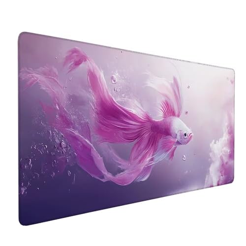 Gaming Mauspad Rosa, Goldfisch Mauspad XXL 900 x 400 x 3 mm Gaming Mousepad Desk Mat, Schreibtisch Protector Matte mit Anti-Rutsch Basis, wasserdicht und langlebig für Büro Zuhause, Geschenke X-619 Gaming Mauspad Rosa, Goldfisch Mauspad XXL 900 x 400 x 3 mm Gaming Mousepad Desk Mat, Schreibtisch Protector Matte mit Anti-Rutsch Basis, wasserdicht und langlebig für Büro Zuhause, Geschenke X-619 von Gnulguxo