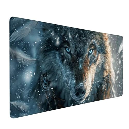 Grau Mauspad XXL 600 x 300 x 3 mm Groß Gaming Mauspad Wolf Design Vernähte Kanten, mit rutschfeste Gummiunterseite, Verbessert Mouse Präzision und Geschwindigkeit für Gaming Laptop Büro Zuhause X-285 Grau Mauspad XXL 600 x 300 x 3 mm Groß Gaming Mauspad Wolf Design Vernähte Kanten, mit rutschfeste Gummiunterseite, Verbessert Mouse Präzision und Geschwindigkeit für Gaming Laptop Büro Zuhause X-285 von Gnulguxo