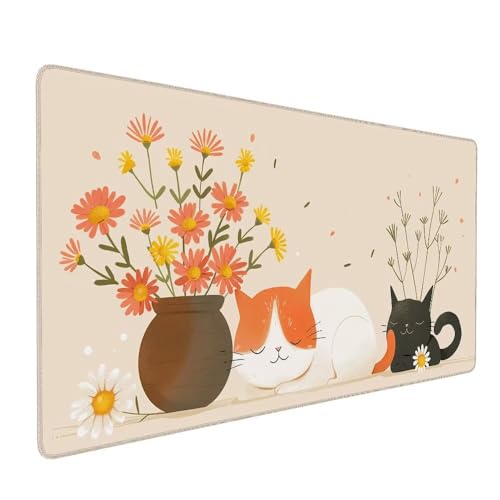 Orange Mauspad XXL 600 x 300 x 3 mm Groß Gaming Mauspad Katze Design Vernähte Kanten, Rutschfeste Gummiunterseite, Verbessert Mouse Präzision und Geschwindigkeit für Gaming, Laptop Büro, Zuhause X-302 Orange Mauspad XXL 600 x 300 x 3 mm Groß Gaming Mauspad Katze Design Vernähte Kanten, Rutschfeste Gummiunterseite, Verbessert Mouse Präzision und Geschwindigkeit für Gaming, Laptop Büro, Zuhause X-302 von Gnulguxo
