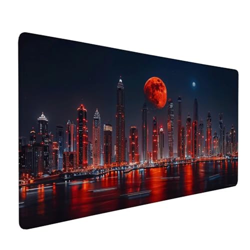 Rot Mousepad XXL 900 x 300 x 3 mm Gaming Mousepad Nachtansicht Large rutschfeste Schreibtischunterlage mit Wasserdichter Oberfläche Großer Erweiterte Schreibtisch Schutz Für PC Home Office Deko X-262 Rot Mousepad XXL 900 x 300 x 3 mm Gaming Mousepad Nachtansicht Large rutschfeste Schreibtischunterlage mit Wasserdichter Oberfläche Großer Erweiterte Schreibtisch Schutz Für PC Home Office Deko X-262 von Gnulguxo