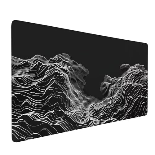 Schwarz Mauspad XXL 1000 x 500 x 3 mm Groß Gaming Mauspad Terrain Design Vernähte Kanten, mit rutschfeste Gummiunterseite, Verbessert Mouse Präzision und Geschwindigkeit für Gaming Laptop Büro X-659 Schwarz Mauspad XXL 1000 x 500 x 3 mm Groß Gaming Mauspad Terrain Design Vernähte Kanten, mit rutschfeste Gummiunterseite, Verbessert Mouse Präzision und Geschwindigkeit für Gaming Laptop Büro X-659 von Gnulguxo