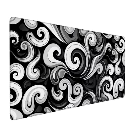 Schwarz Mauspad XXL 600 x 300 x 3 mm Groß Gaming Mauspad Abstrakt Design Vernähte Kanten, mit rutschfeste Gummiunterseite, Verbessert Mouse Präzision und Geschwindigkeit für Gaming Laptop Büro X-656 Schwarz Mauspad XXL 600 x 300 x 3 mm Groß Gaming Mauspad Abstrakt Design Vernähte Kanten, mit rutschfeste Gummiunterseite, Verbessert Mouse Präzision und Geschwindigkeit für Gaming Laptop Büro X-656 von Gnulguxo