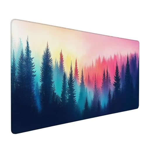 Schwarz Mousepad XXL 900 x 300 x 3 mm Gaming Mousepad Aurora Large rutschfeste Schreibtischunterlage mit Wasserdichter Oberfläche Großer Erweiterte Schreibtisch Schutz Für PC Home Office Deko X-683 von Gnulguxo
