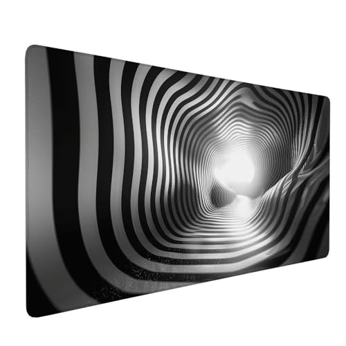 Schwarz Und Weiß Mousepad XXL 700 x 300 x 3 mm Gaming Mousepad Textur Large rutschfeste Schreibtischunterlage mit Wasserdichter Oberfläche Schreibtisch Schutz Für PC Laptop Home Office Deko X-181 Schwarz Und Weiß Mousepad XXL 700 x 300 x 3 mm Gaming Mousepad Textur Large rutschfeste Schreibtischunterlage mit Wasserdichter Oberfläche Schreibtisch Schutz Für PC Laptop Home Office Deko X-181 von Gnulguxo