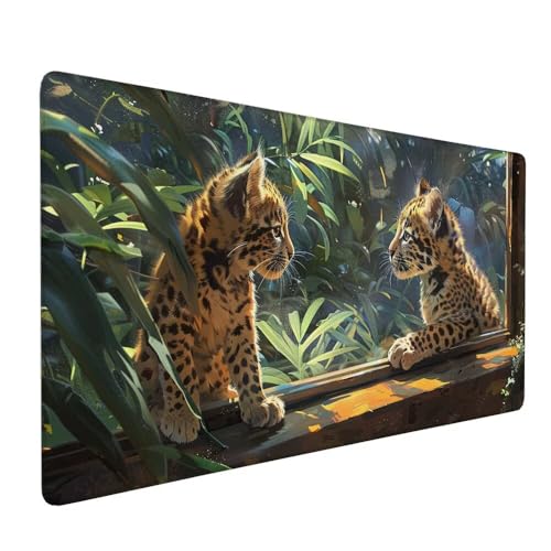 Tier Mauspad XXL 800 x 400 x 3 mm Groß Gaming Mauspad Leopard Design Vernähte Kanten, Rutschfeste Gummiunterseite, Verbessert Mouse Präzision und Geschwindigkeit für Gaming, Laptop Büro, Zuhause X-107 Tier Mauspad XXL 800 x 400 x 3 mm Groß Gaming Mauspad Leopard Design Vernähte Kanten, Rutschfeste Gummiunterseite, Verbessert Mouse Präzision und Geschwindigkeit für Gaming, Laptop Büro, Zuhause X-107 von Gnulguxo