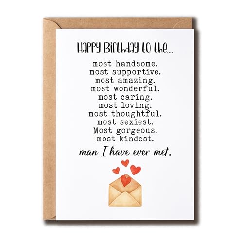 GoGi93Art Geburtstagskarte "Happy Birthday To The Most Handsome", perfekte Ermutigungskarte, Geburtstagsgruß, großartiger Mann, Partner, Ehemann, Freund GoGi93Art Geburtstagskarte "Happy Birthday To The Most Handsome", perfekte Ermutigungskarte, Geburtstagsgruß, großartiger Mann, Partner, Ehemann, Freund von GoGi93Art