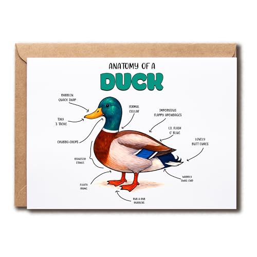 GoGi93Art Geburtstagskarte mit Aufschrift "Anatomy Of A Duck – Lustige Ente – Happy Greeting – Lustiges Tier – Besonderer Anlass – Geschenk für Frauen – Männer GoGi93Art Geburtstagskarte mit Aufschrift "Anatomy Of A Duck – Lustige Ente – Happy Greeting – Lustiges Tier – Besonderer Anlass – Geschenk für Frauen – Männer von GoGi93Art