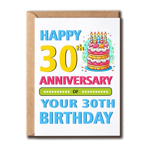 GoGi93Art Geburtstagskarte zum 30. Hochzeitstag, 30. Geburtstag, lustiges Andenken, Geschenk für beste Freundin, Schwester, Ihn, sie GoGi93Art Geburtstagskarte zum 30. Hochzeitstag, 30. Geburtstag, lustiges Andenken, Geschenk für beste Freundin, Schwester, Ihn, sie von GoGi93Art