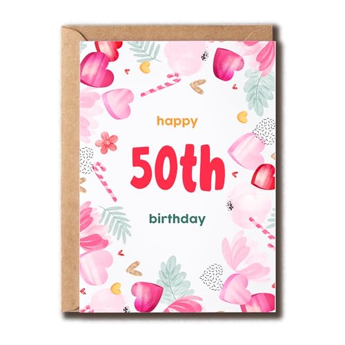 GoGi93Art Glückwunschkarte zum 50. Geburtstag – Grußkarte – 50 Jahre altes Jubiläum – lustiges Andenken – Tochter – Schwester – Frauen – Mann GoGi93Art Glückwunschkarte zum 50. Geburtstag – Grußkarte – 50 Jahre altes Jubiläum – lustiges Andenken – Tochter – Schwester – Frauen – Mann von GoGi93Art