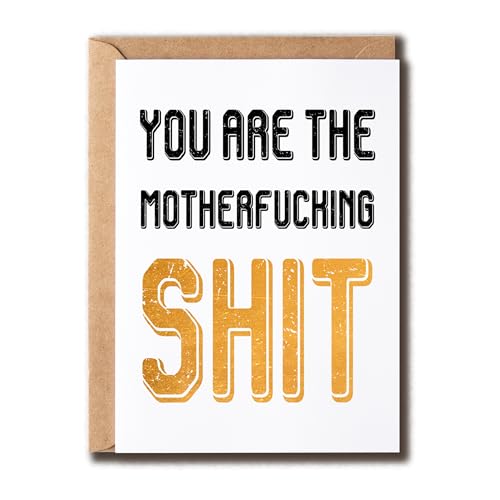 GoGi93Art Grußkarte mit Aufschrift "You Are The Motherfucking Shit", unhöfliche Dankeskarte, lustiges Geschenk für Erwachsene, Geschenk für Freunde, Bestie, Damen, Herren GoGi93Art Grußkarte mit Aufschrift "You Are The Motherfucking Shit", unhöfliche Dankeskarte, lustiges Geschenk für Erwachsene, Geschenk für Freunde, Bestie, Damen, Herren von GoGi93Art
