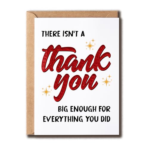 GoGi93Art Karte mit Aufschrift "There Isn't A Thank You", "Big Enough – Perfect Grateful" – Lustige Wertschätzung – Dankeschön – Chef – Mentor – Kollegen – Lehrer GoGi93Art Karte mit Aufschrift "There Isn't A Thank You", "Big Enough – Perfect Grateful" – Lustige Wertschätzung – Dankeschön – Chef – Mentor – Kollegen – Lehrer von GoGi93Art
