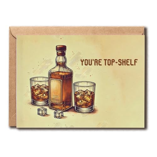 GoGi93Art You're Top-Shelf Karte – Whiskey Geburtstagskarte – altmodisch – Grußkarte – Geschenk für Freund, Vater – Bruder GoGi93Art You're Top-Shelf Karte – Whiskey Geburtstagskarte – altmodisch – Grußkarte – Geschenk für Freund, Vater – Bruder von GoGi93Art