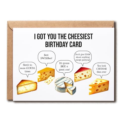 "I Got You The Cheesiest Birthday Card - Cheese-Themed Card - Sweet Birthday - Cute Greeting - Punny Anniversry - Women - Men "I Got You The Cheesiest Birthday Card - Cheese-Themed Card - Sweet Birthday - Cute Greeting - Punny Anniversry - Women - Men von GoGi93Art