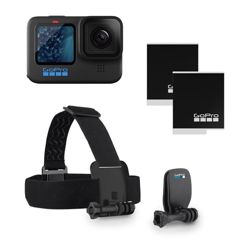 GoPro HERO11 Black Bundle – inklusive HERO11 Black Kamera, Kopfband + QuickClip und Enduro-Akku (insgesamt 2) von GoPro