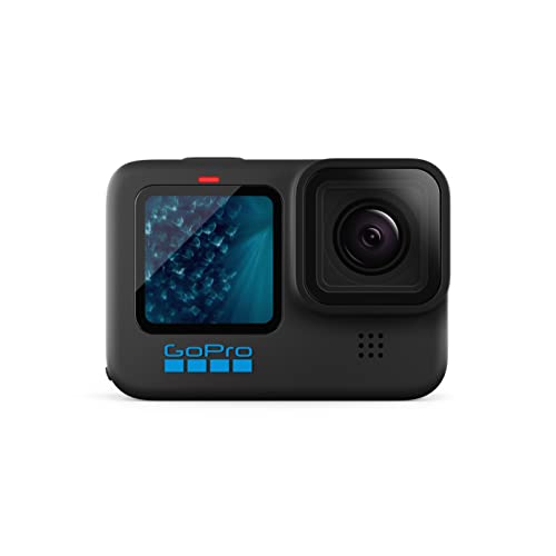 GoPro HERO11 Black - Wasserdichte Action-Kamera mit 5,3K60 Ultra HD-Video, 27 MP Fotos, 1/1,9-Zoll-Bildsensor, Live-Streaming, Webcam, Stabilisierung von GoPro