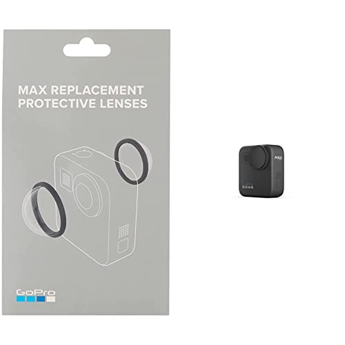 GoPro MAX Ersatzschutzobjektive (Offizielles GoPro Zubehör), ACCOV-001, Clear & MAX Ersatz-Objektivkappen (Offizielles Zubehör), Black von GoPro