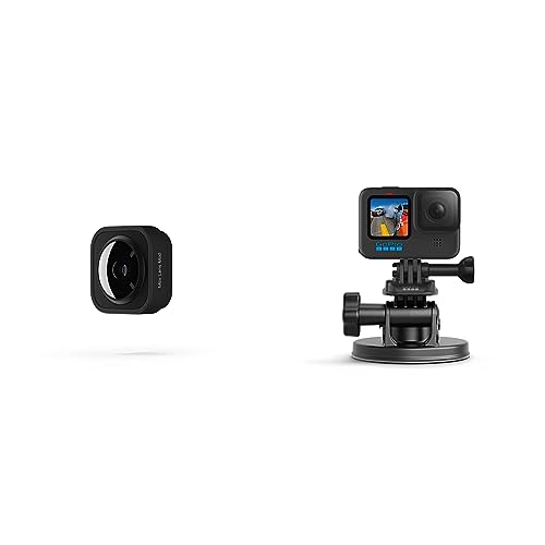 GoPro Max Lens Mod (HERO10 Black/HERO9 Black) - Offizielles GoPro-Zubehör & Front Saugnapfhalterung - Gebogene, vertikale Schnellspannschnalle von GoPro