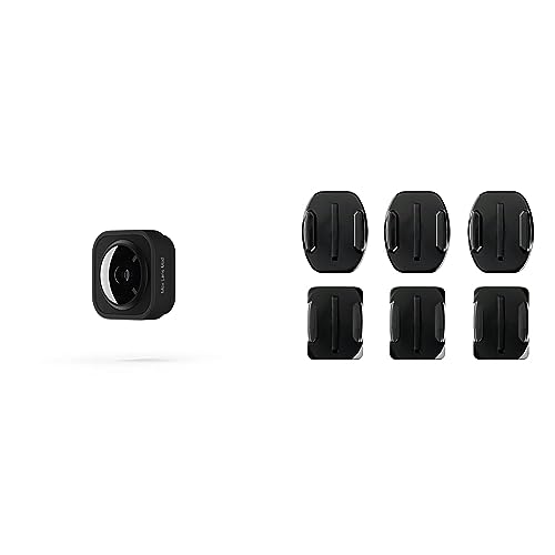 GoPro Max Lens Mod (HERO10 Black/HERO9 Black) - Offizielles GoPro-Zubehör & Klebehalterungen (2 x Gebogene, 3 x gerade, geeignet für HD HERO2/HERO3/HERO3+) von GoPro