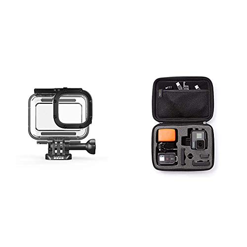 GoPro Schutzgehäuse für HERO8 Black (Offizielles Zubehör) & Amazon Basics Tragetasche für Actionkameras, Gr. S von GoPro