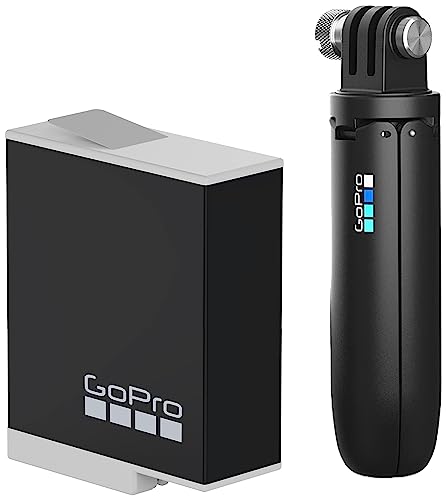 GoPro Shorty - Mini-Verlängerungsstange und Stativ schwarz (Offizielles GoPro-Zubehör) & Enduro Akku (HERO11 Black/HERO10 Black/HERO9 Black) – Offizielles GoPro Zubehör von GoPro
