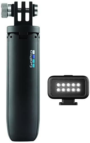 Light Mod - Kompaktes wiederaufladbares wasserdichtes USB-C LED-Licht - offizielles GoPro Zubehör & Shorty - Mini-Verlängerungsstange und Stativ schwarz (Offizielles GoPro-Zubehör) von GoPro